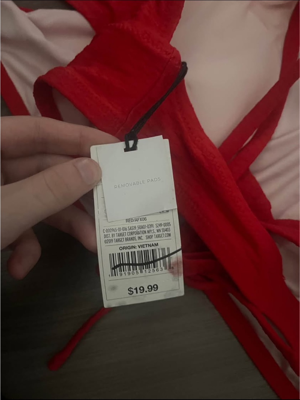 Target Red Textured Two-Piece Bikini Set - Picture 3 of 4